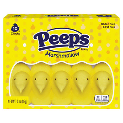 Peeps Chicks Marshmallow, 10 count, 3 oz, 3 Ounce