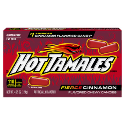 Hot Tamales Fierce Cinnamon Flavored Chewy Candies, 4.25 oz