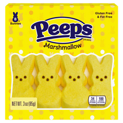 Peeps Bunnies Marshmallow, 8 count, 3 oz, 3 Ounce
