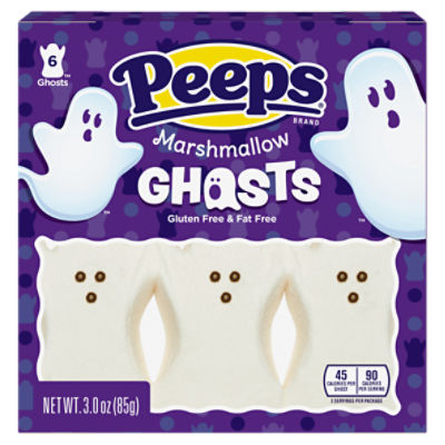 Peeps Ghosts Marshmallow, 6 count, 3.0 oz