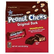 Goldenberg's Peanut Chews Original Dark Candies, 10.5 oz, 10.5 Ounce