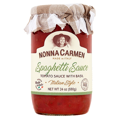 Nonna Carmen Italian Style Spaghetti Sauce with Basil, 24 oz