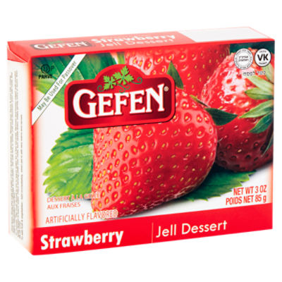 Gefen Strawberry Jell Dessert, 3 oz