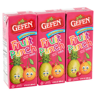 Gefen Fruit Punch Drink, 6.75 fl oz, 3 count