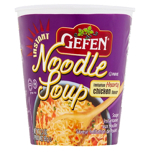 Gefen Imitation Hearty Chicken Flavor Instant Noodle Soup, 2.3 oz
