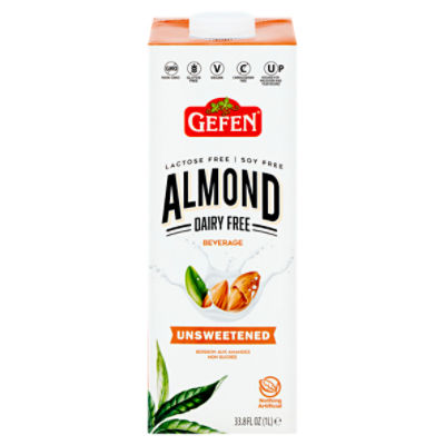 Gefen Dairy Free Almond Unsweetened Beverage, 33.8 fl oz