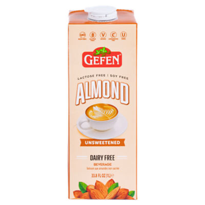 Gefen Almond Unsweetened Dairy Free Beverage, 33.8 fl oz