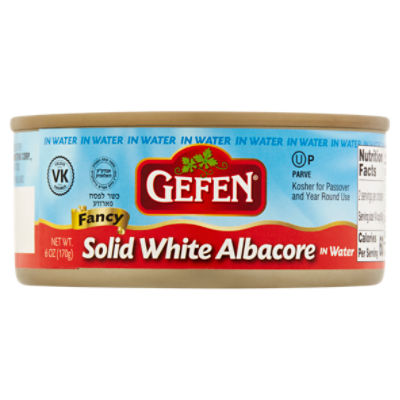 Gefen Solid White Albacore in Water, 6 oz