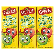 Gefen 100% Apple Juice, 6.75 fl oz, 3 count