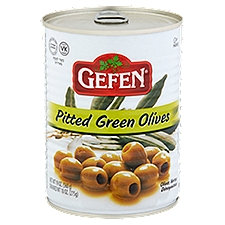 Gefen Pitted, Green Olives, 19 Ounce