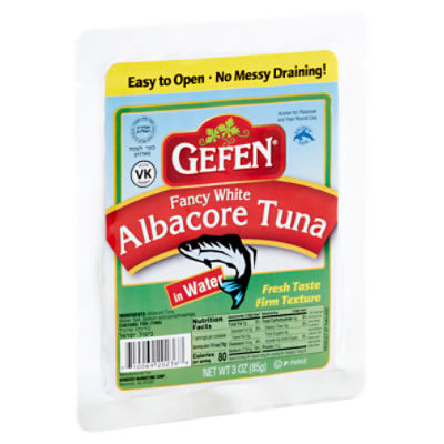 Gefen Fancy White Albacore Tuna in Water, 3 oz