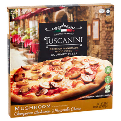 Tuscanini Champignon Mushrooms & Mozzarella Cheese Gourmet Pizza, 15 oz