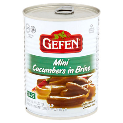 Gefen Mini Cucumbers in Brine, 19 fl oz