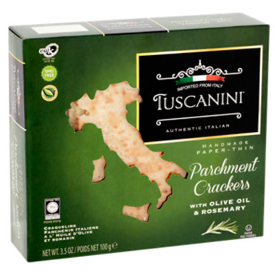 Tuscanini Parchment Crackers with Olive Oil & Rosemary, 3.5 oz