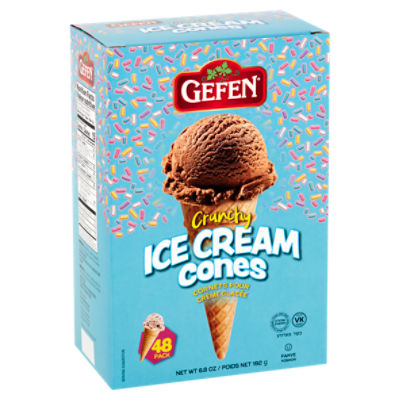 Gefen Crunchy Ice Cream Cones, 48 count, 6.8 oz