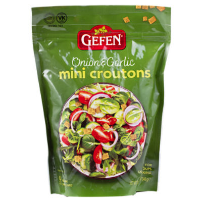 Gefen Onion & Garlic Mini Croutons, 12 oz