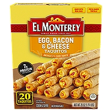 El Monterey Egg, Bacon & Cheese Taquitos, 20 count, 20 oz, 21 Ounce