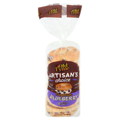 Schmidt Old Tyme Artisan's Choice Premium Blueberry Pre-Sliced Bagels, 6 count, 20 oz