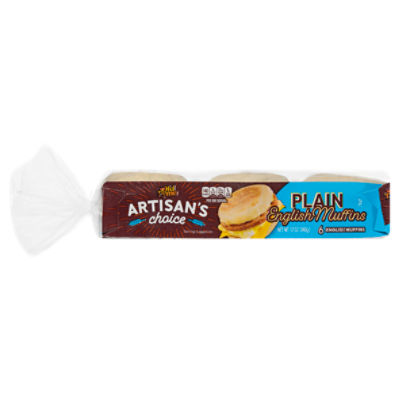 Schmidt Old Tyme Artisan's Choice Plain English Muffins, 6 count, 12 oz