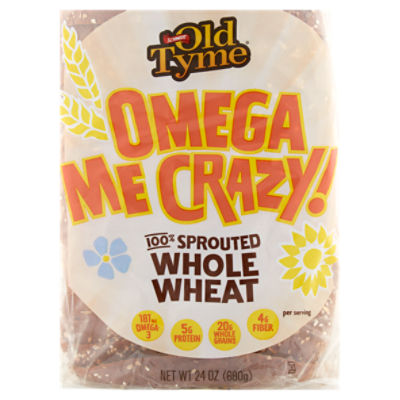 Schmidt Old Tyme Omega Me Crazy 100 Sprouted Whole Wheat Bread