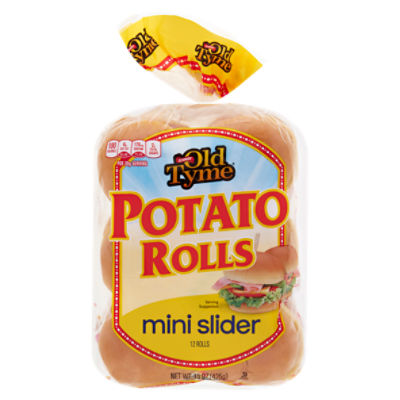Schmidt Old Tyme Mini Slider Potato Rolls, 12 count, 15 oz