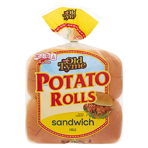 Schmidt Old Tyme Sandwich Potato Rolls, 8 count, 15 oz