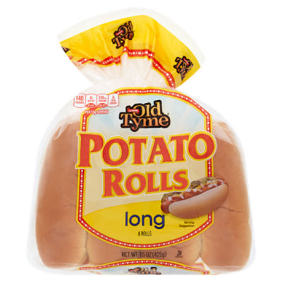 Schmidt Old Tyme Long Potato Rolls, 8 count, 15 oz