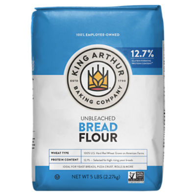 King Arthur Baking Company Unbleached Bread Flour, 5 lbs