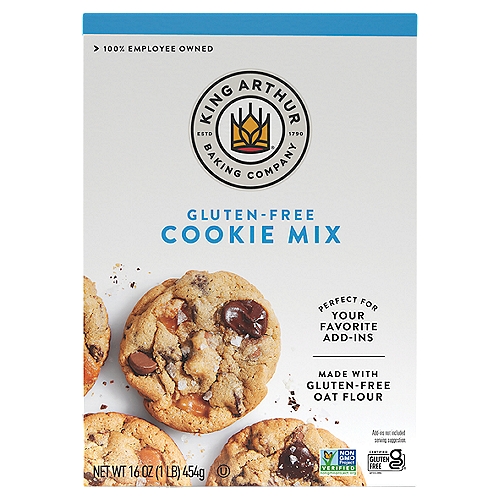Simple pleasures await you. We've created this gluten-free mix so that everyone can enjoy their favorite cookies, in whatever flavor or variety you love. Our base mix recipe makes a buttery brown sugar cookie, then you can stir in your add-ins to customize: chocolate chips, raisins, dried fruit, and nuts. Make them differently every time if you like, but we promise they'll always taste delicious! nOur mixes are carefully crafted in our test kitchen through meticulous taste-testing (it's a tough job, but we're up to the challenge!) and blending to replicate our favorite recipes. The result? Mixes that make the finest gluten-free baked goods around. Simple ingredients, reliable results, and deliciousness that everyone can enjoy!