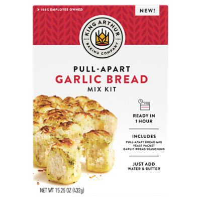 King Arthur Baking Company Pull-Apart Garlic Bread Mix Kit, 15.25 oz