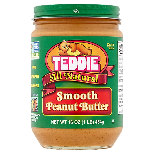 Teddie All Natural Smooth Peanut Butter, 16 oz