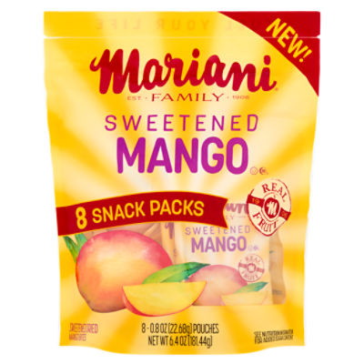 Mariani Family Sweetened Dried Mango Bites, 0.8 oz, 8 count