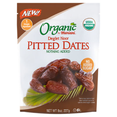 Mariani Organic Deglet Noor Pitted Dates, 8 oz, 8 Ounce
