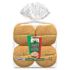 Anzio & Sons Bakery Hearty Sandwich Enriched Rolls, 8 count, 1 lb 2 oz
