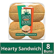 Anzio & Sons Bakery Hearty Sandwich Enriched Rolls, 8 count, 1 lb 2 oz
