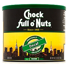 Chock full o'Nuts Heavenly Original Decaf Medium, Ground Coffee, 24 Ounce