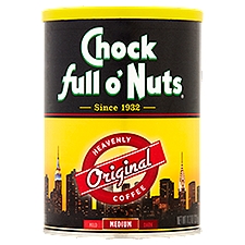 Chock full o'Nuts Medium Original Heavenly, Ground Coffee, 11.3 Ounce