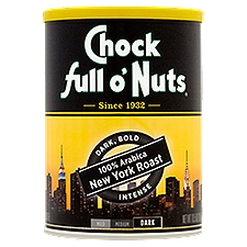 Chock full o'Nuts Dark 100% Arabica New York Roast Ground Coffee, 10.5 oz, 10.5 Ounce