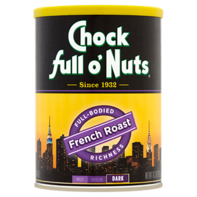 Chock full o'Nuts Dark French Roast Ground Coffee, 10.3 oz ShopRite