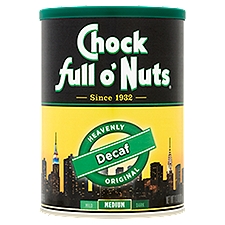 Chock full o'Nuts Heavenly Original Medium Decaf, Ground Coffee, 11 Ounce