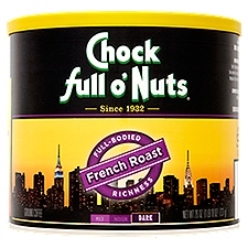 Chock full o'Nuts Dark French Roast Ground Coffee, 26 oz