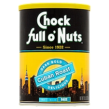 Chock full o'Nuts Dark Cuban Roast, Ground Coffee, 10.5 Ounce