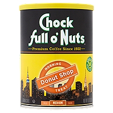 Chock full o'Nuts Medium Donut Shop Ground Coffee, 10.2 oz, 10.2 Ounce