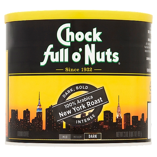 Chock full o'Nuts Dark 100% Arabica New York Roast Ground Coffee, 23 oz