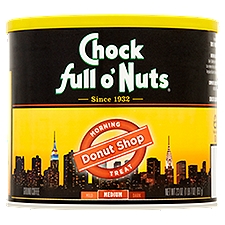 Chock Full O' Nuts Ground Coffee - Morning Treat Donut Shop, 23 Ounce