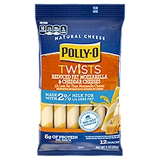 Polly-O Cheese Twists - Mozzarella & Cheddar, 255 Gram