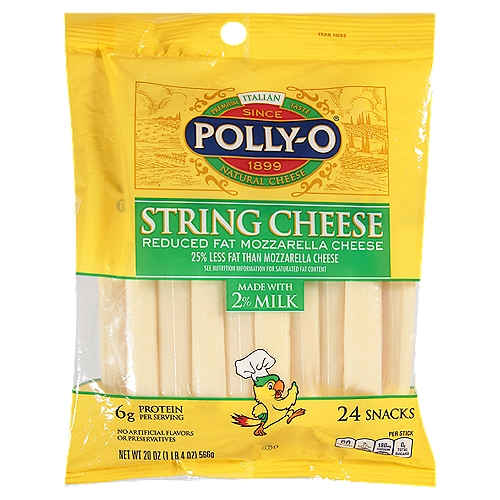Polly-O Reduced Fat Mozzarella String Cheese 24 ea