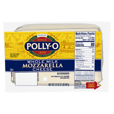 Polly-O Whole Milk Mozzarella Cheese, 32 oz