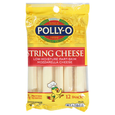 PollyO String Cheese Mozzarella, Cheese Snacks