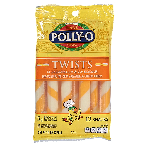 Polly-O Twist Mozzarella Cheddar, 9oz